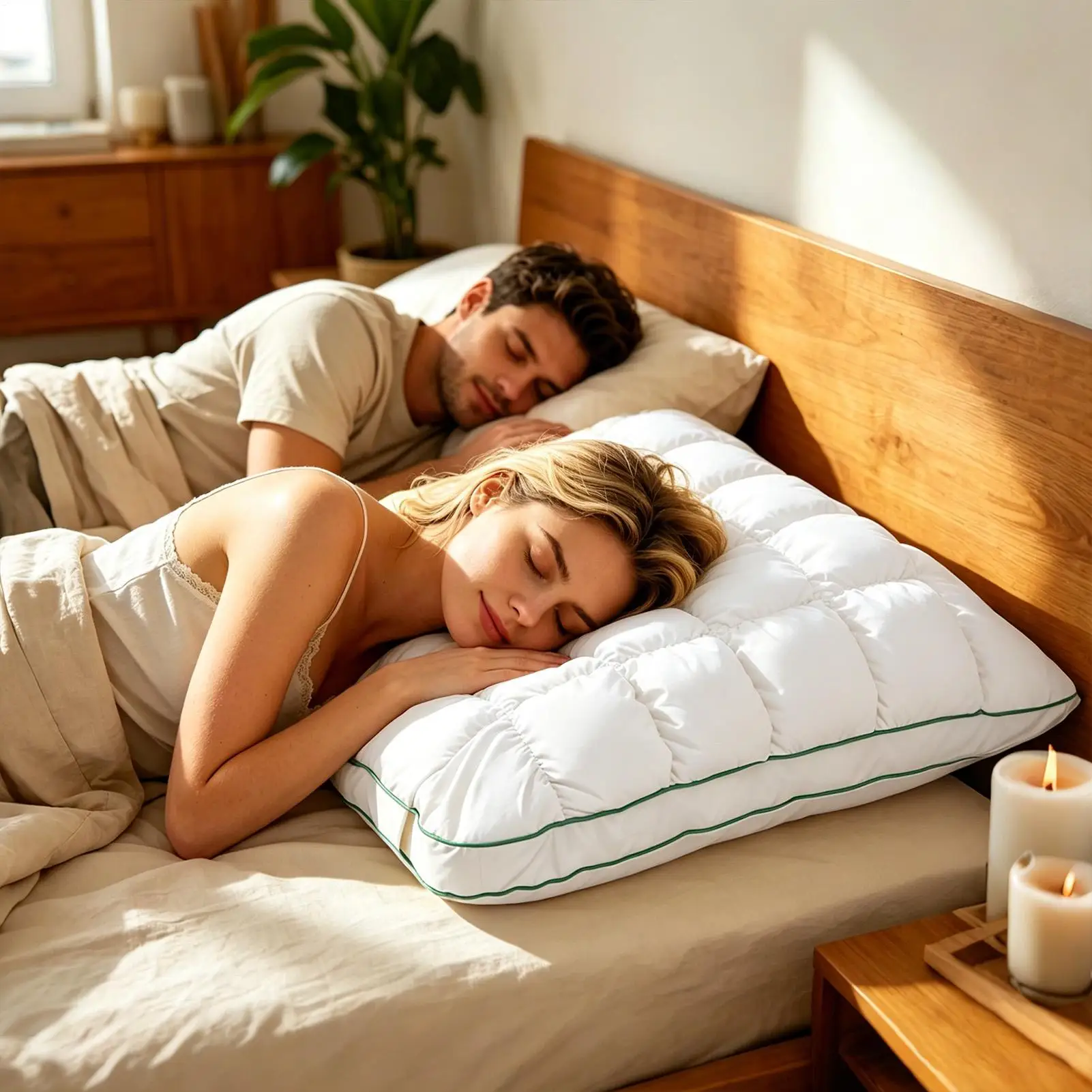 Puff Pillow Quilted Soft Cloud Microfiber Support Sleeping Soft Pillows For Back Neck Shoulder Body Arm Belly Travel Hospital