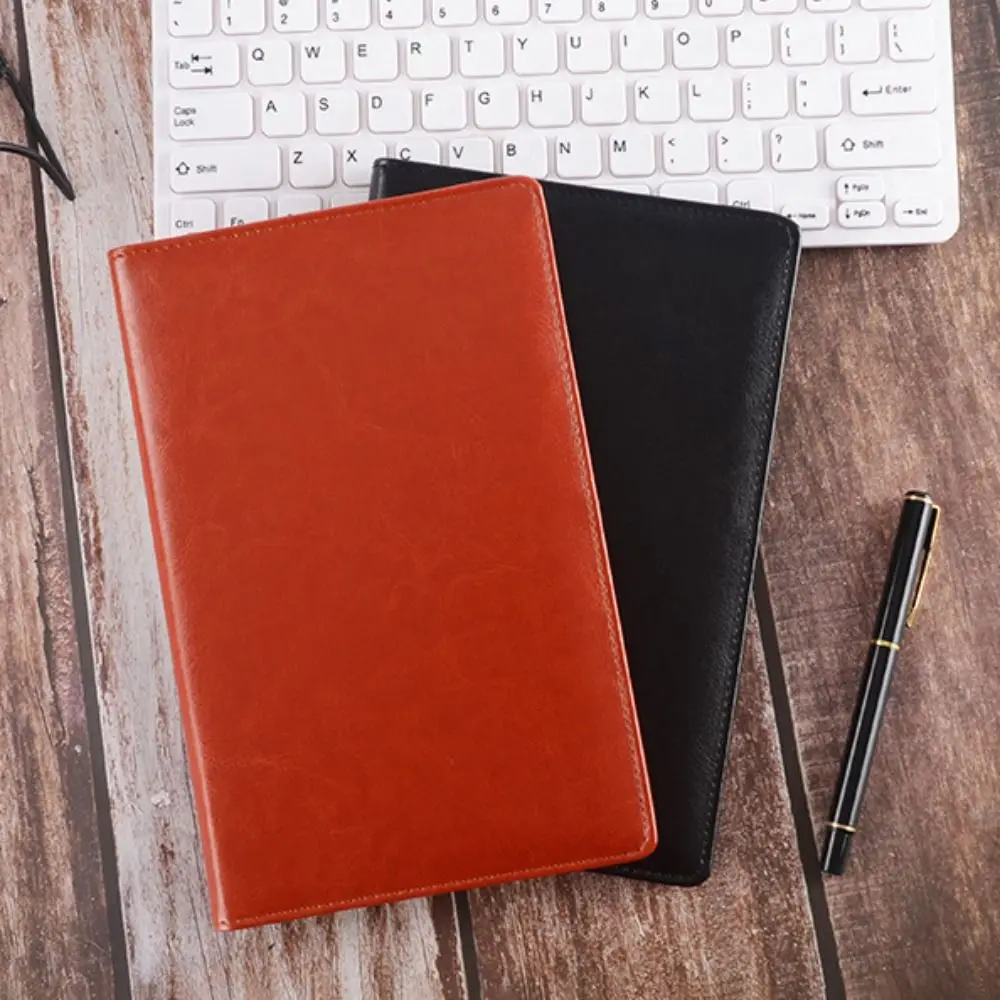 PU Leather A5 File Folder With Elastic Pen Insert Card Slot Clipboard Document Clip Waterproof Order Dishes Note Holder Hotel