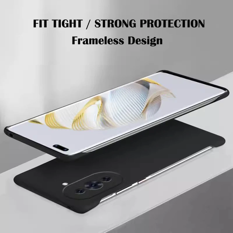 Solid Candy Color Frameless Hard PC Back Cover Case For Huawei Nova 10 11 12 Pro ShockProof Ultra Thin Cases