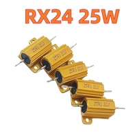 RX24-25W Gold aluminum shell resistor 3,9 4,3 5,1 5,6 6,8 7,5 8,2 9,1 10 12 15 18 20 22 25 33 39 47 51 68  120 150 180 200K ohm