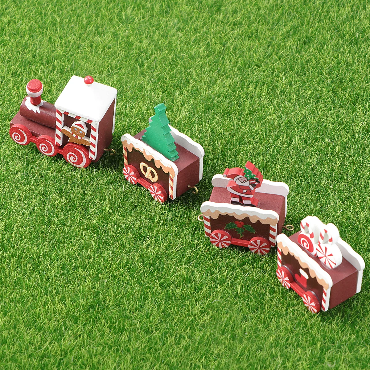 

Christmas Wooden Train Desktop Decoration Cute Cartoon Creative Xmas Theme Festive Adornment Party Gift for Kids Friends