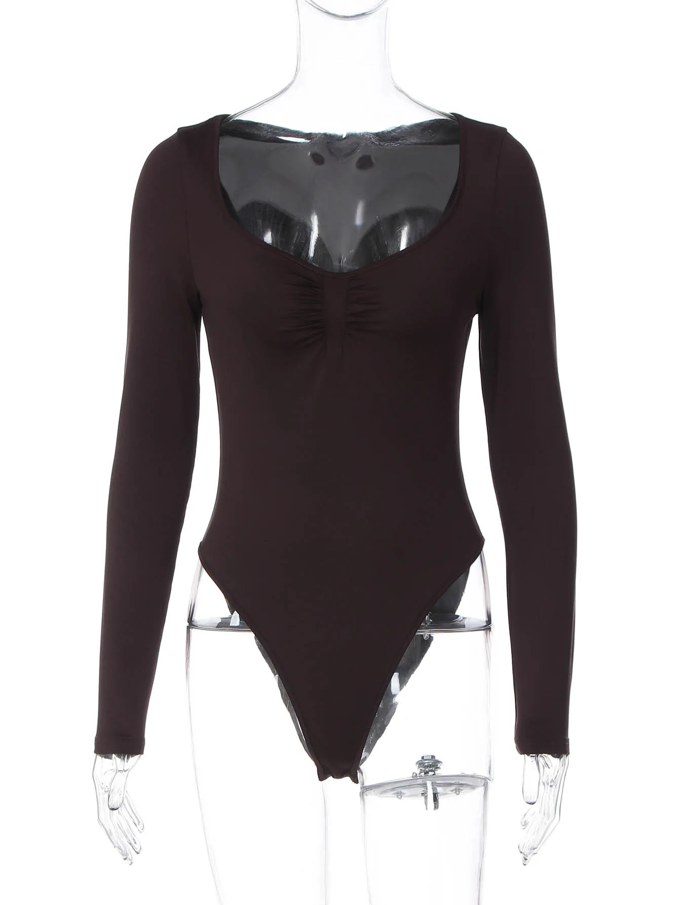 بدلة قطعة واحدة ضيقة بأكمام طويلة ورقبة دائرية من Dulzura ملابس نسائية متينة غير رسمية متعددة الاستخدامات للحفلات والنوادي والشارع والخريف والشتاء