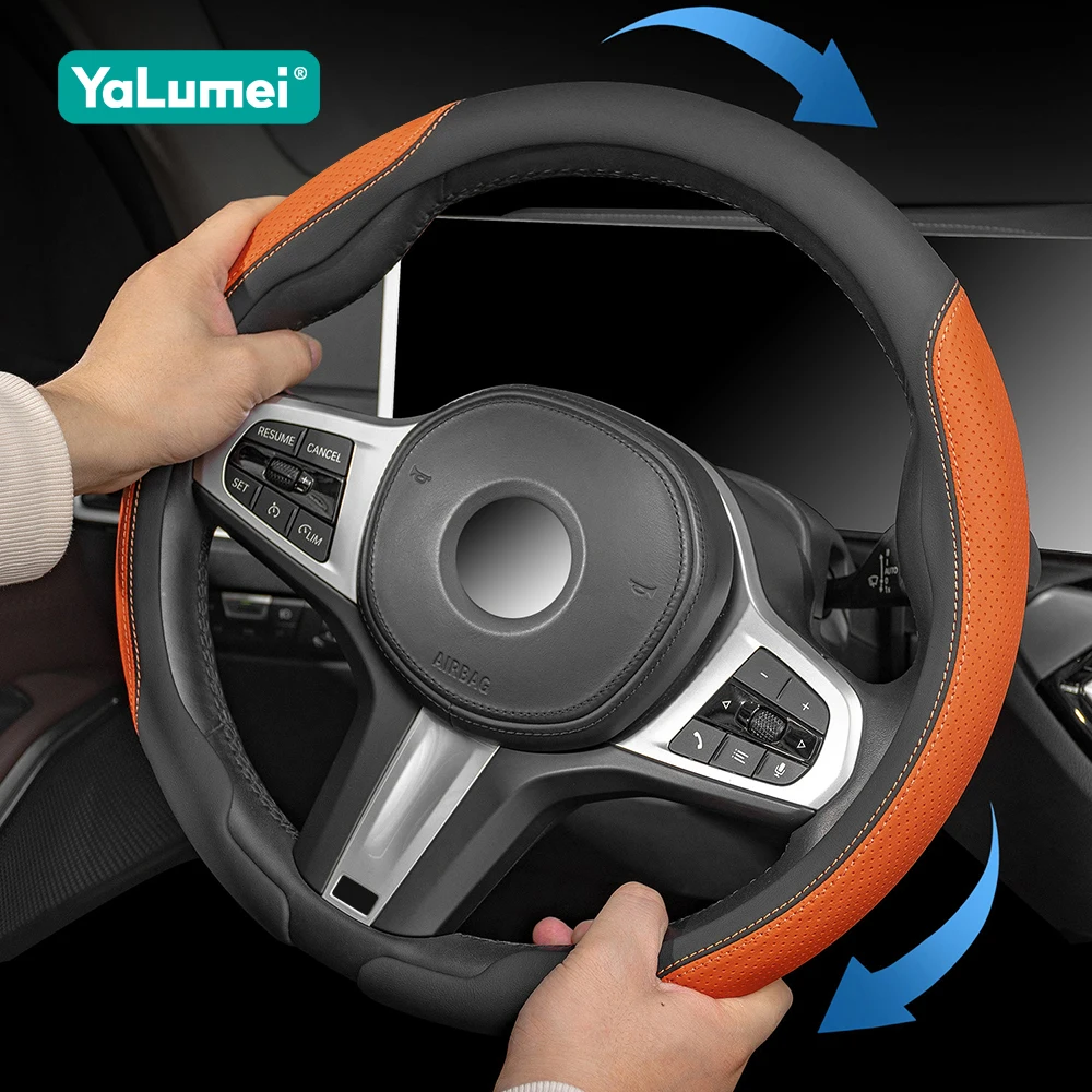 

For Hyundai i20 i30 ix20 ix25 ix35 Tucson Creta Solaris Accent Sonata Santa Fe Kona Elantra Car Steering Wheel Cover Accessories