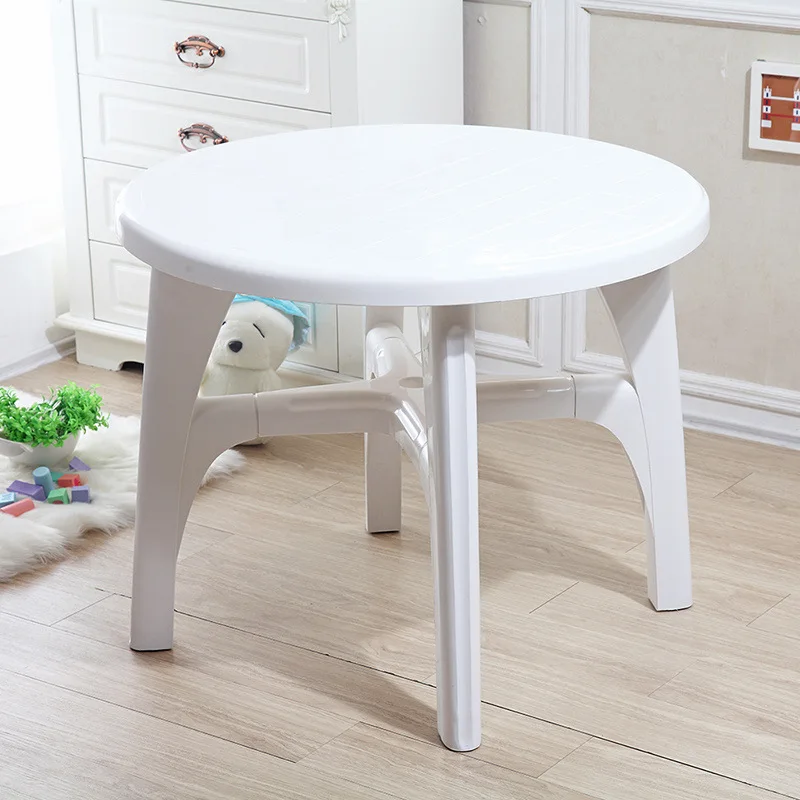Plastic Dining Table Chair Set Outdoor Round Square Portable Lightweight Durable Beach Patio Market Stall Dinning Table