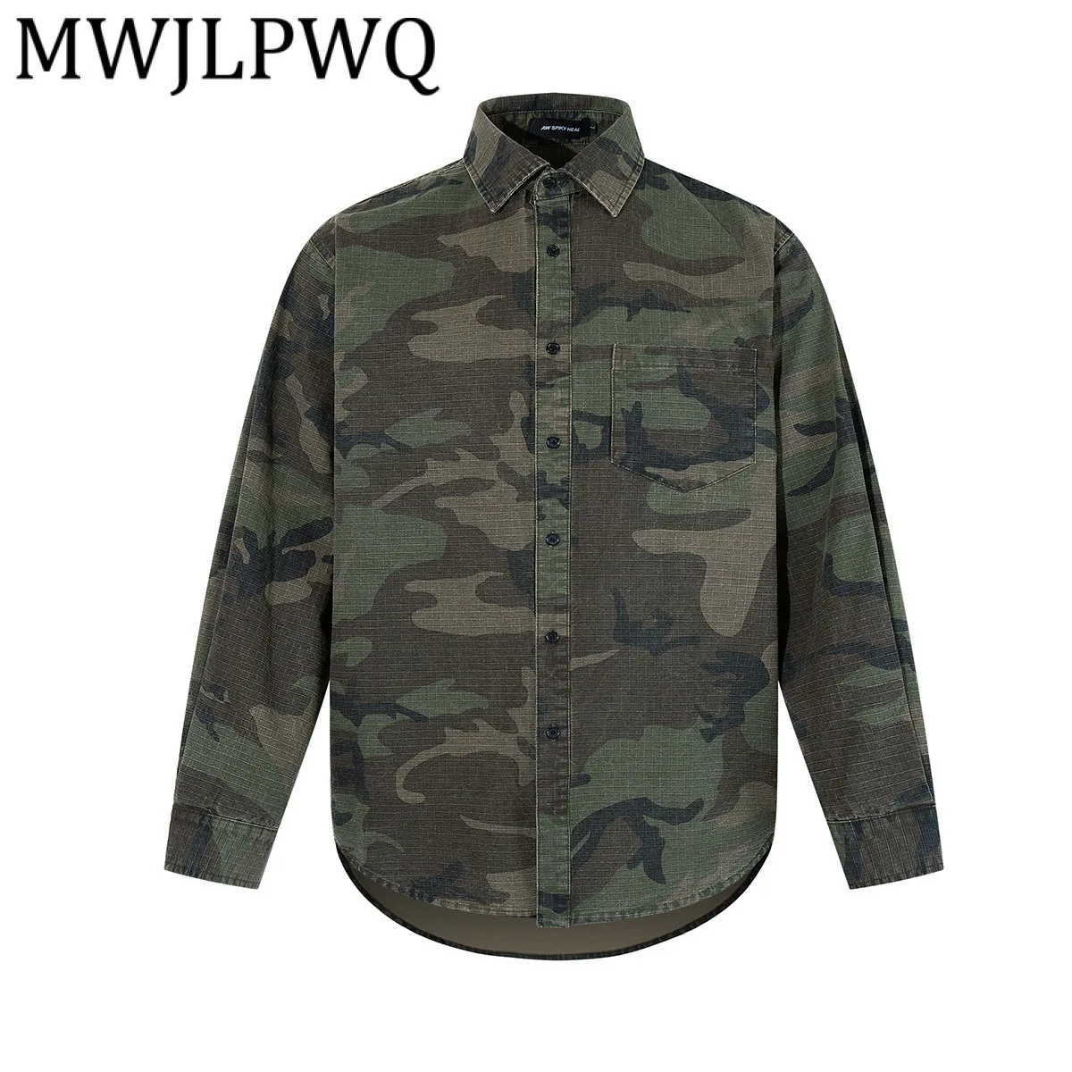 

MWJLPWQ мужские рубашки с лацканами в американском камуфляжном дизайне, модные повседневные топы с длинными рукавами в уличном стиле, новинка осени 2021, 21305