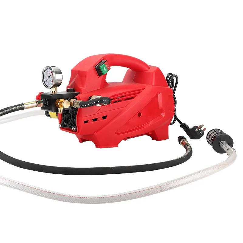 Portable Electric Pressure Test Pump Dual Cylinder High Flow 360L/H 60KG With Car Washer 2 In 1 For PPR Pipe Floor Heating
