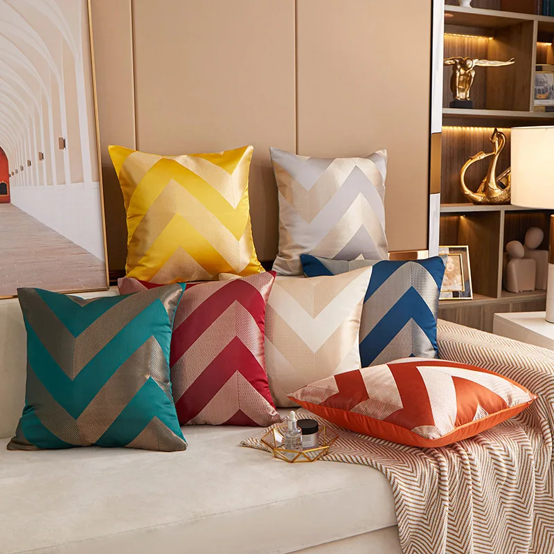 45*45cm Bronzing Geometric Sofa Throw Pillowcover Living Room Decorative Cushion Cover Home Decorative Office Pillowcase