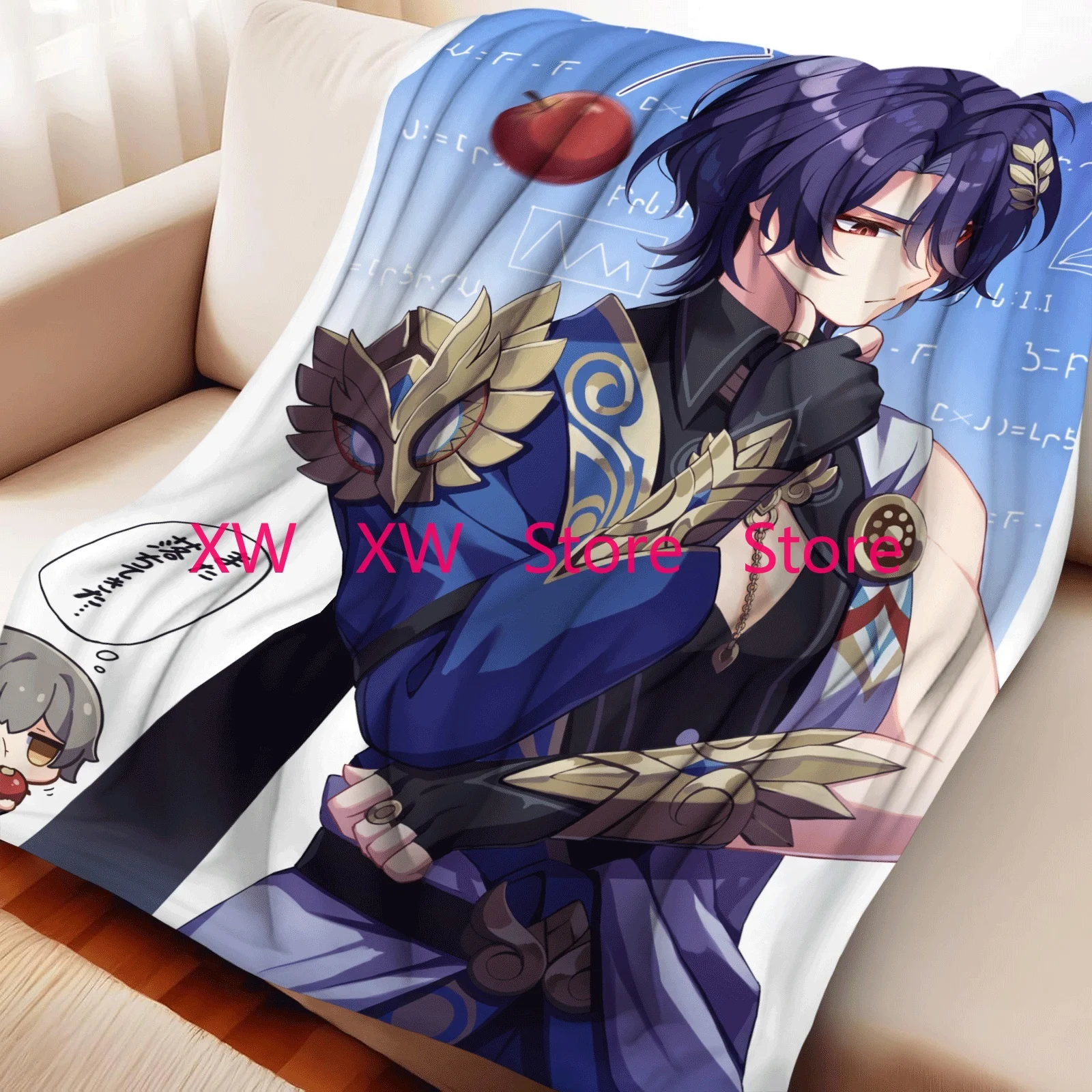 

Honkai Star Rail Trailblazer Caelus Themed Blanket Super Soft with Cute Cartoon Prints Comfortable Family Travel Sofas Beds Gift