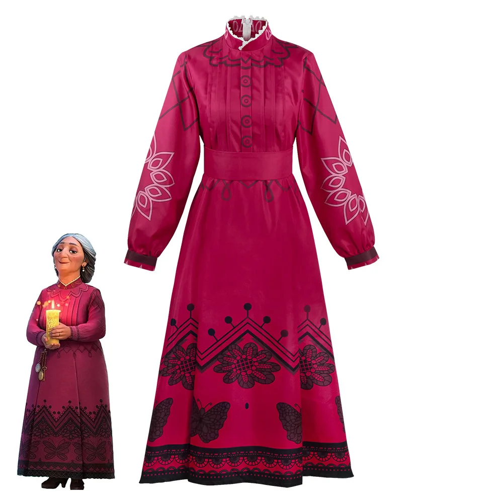 Película Encanto Mirabel Cosplay disfraz abuela Alma vestidos cinturón Halloween Cosplay Mirabel ropa
