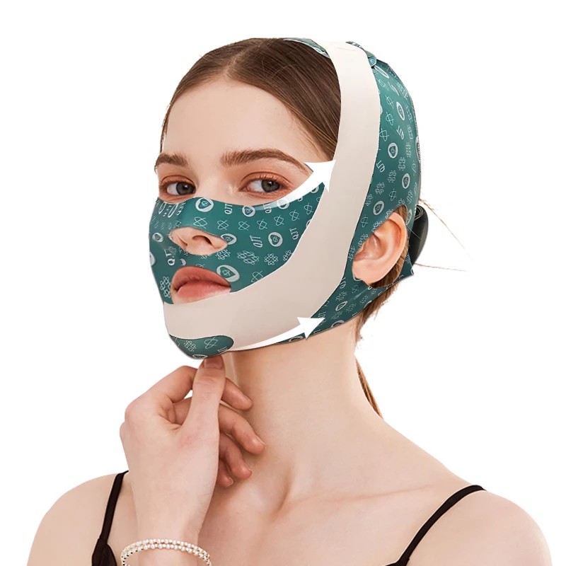 Bande Amincissante pour le Visage, Réglable, Ceinture de Menton et Joues, Respirant, Masque de Sommeil, Lifting, SAP, Double Menton, Réparation des Ridules