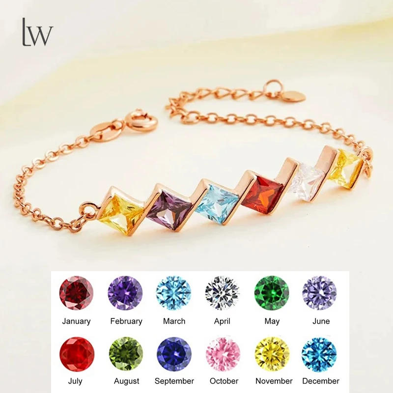 

Personalized Birthstone Bracelet for Women Unique Custom Birthstone Bracelet Customizable Jewelry Gift for Mom Wife Girlfriend