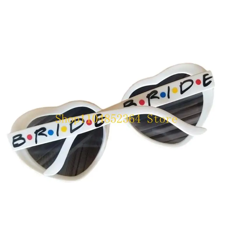 Braut-Sonnenbrille Herzförmige Gläser Brautparty-Sonnenbrille für Frauen Hochzeit Junggesellinnenabschied Brautparty – Detail 2