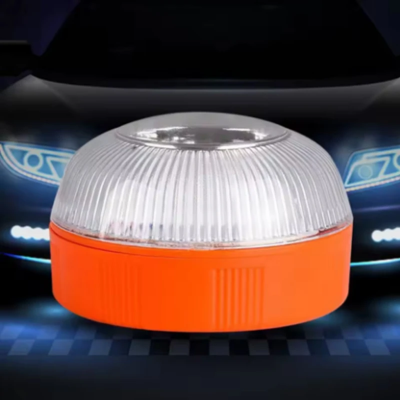 Car Emergency Beacon Light USB Rechargeable V16 Magnetic Induction Strobe Flashing Warning Light Help Flash Safety Signal Lamp
