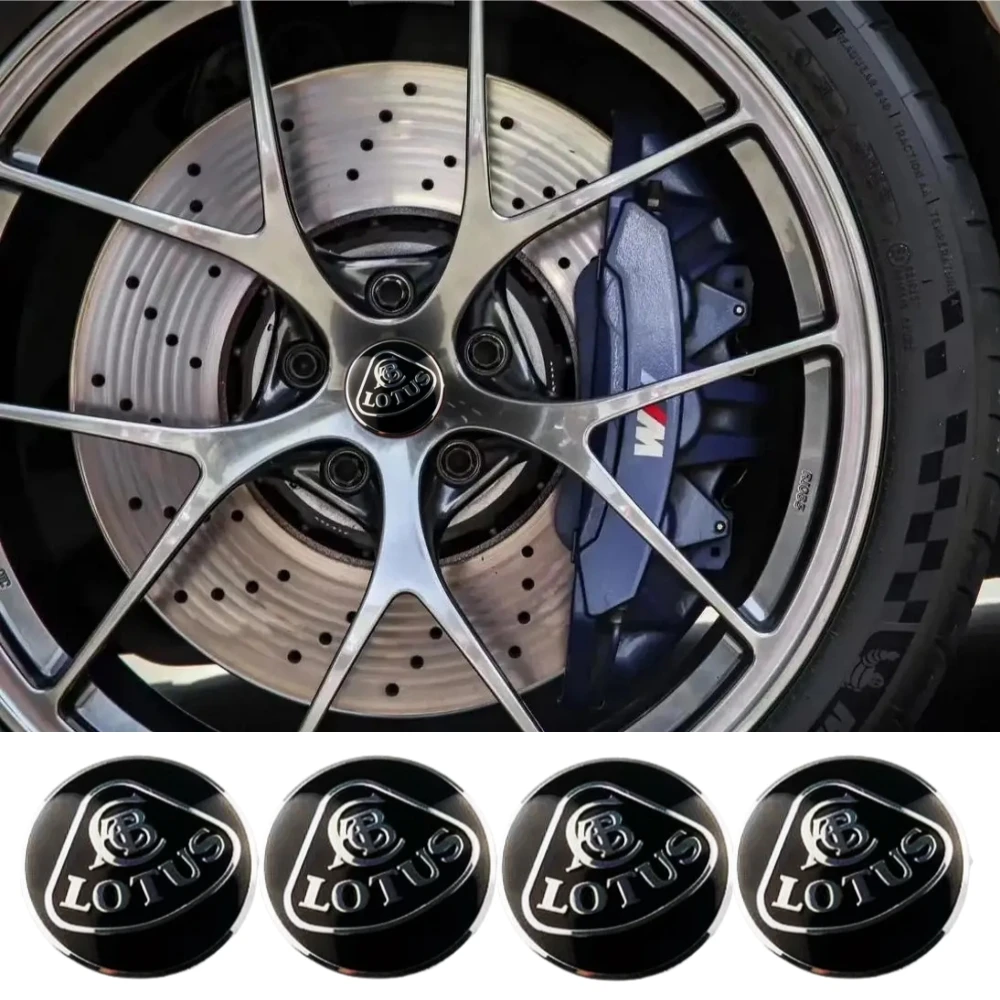 4pcs 56mm 60mm for LOTUS Eletre Emira Car Emblem Wheel Center Hub Cap Auto Rim Refit Dust-proof Badge Covers Sticker Accessories