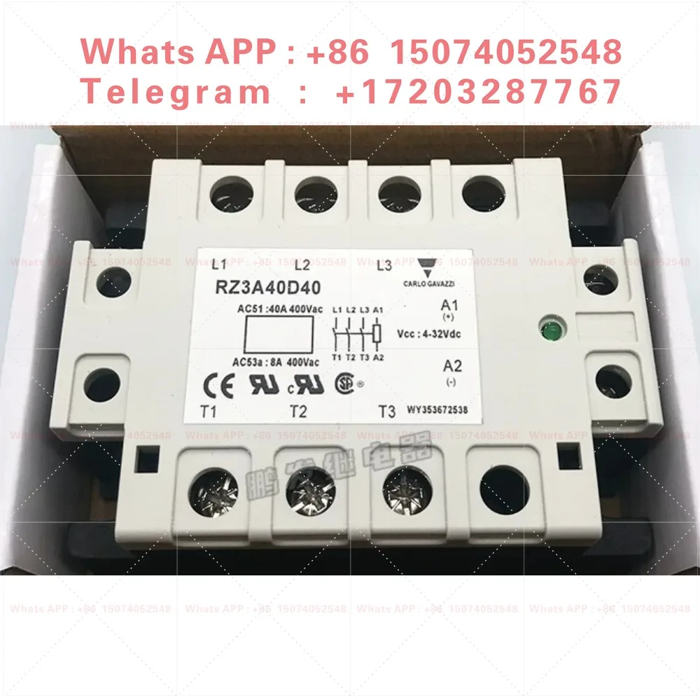 Brand new spot RZ3A40D40 genuine CARLOGAVAZZI three-phase solid state relay 40A