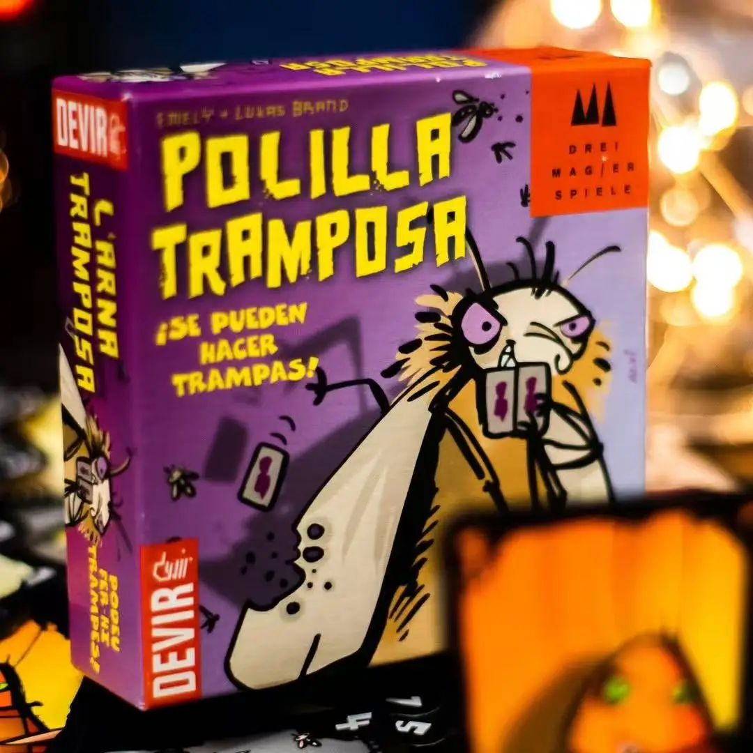 

Polilla Tramposa Board Game - Fast-Paced Party & Family Board Game for 3-5 Players (Ages 7+) | Fun Deception & Strategy