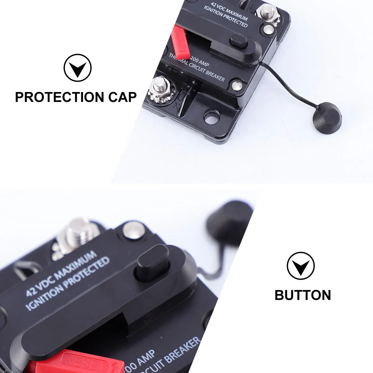 

200 A Automatic Safety Gall Seat Circuit Breaker Inverter for Car Inline Fuse ATV Reset In-line