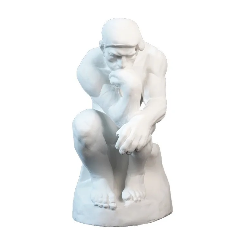 Thinker 60cm Ornament Famous Thinker Artwork Sculpture Plaster Statue Figure Art Painting Still Life