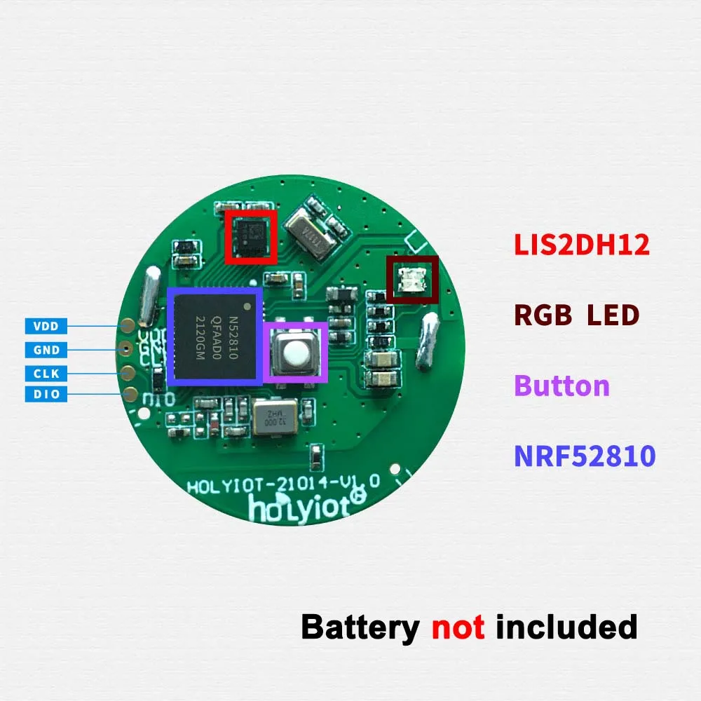 Holyiot nRF52810 beacon tag with accelerometer sensor BLE 5.0 Bluetooth Low Power Consumption Module eddystone ibeacon