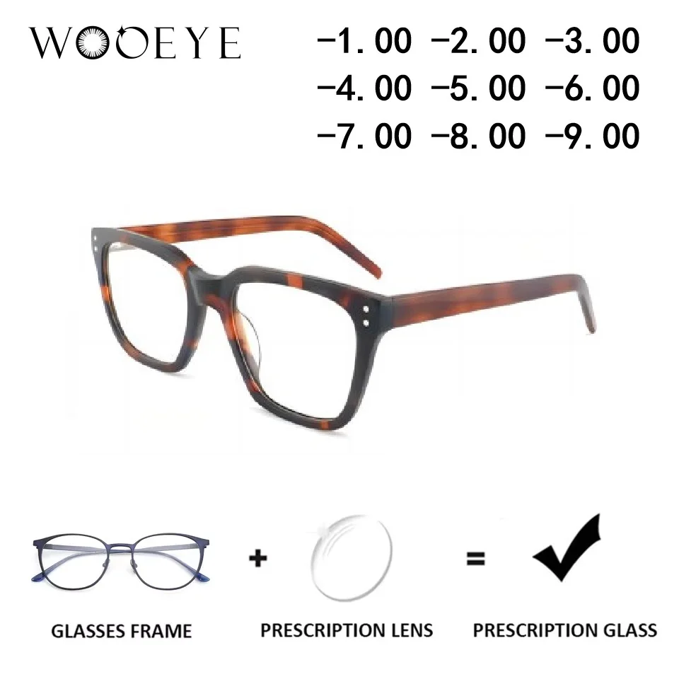 

Prescription Glasses Vintage Rivet Tortoiseshell Round Women Men Brand Design RetroLens Square ﻿Blue Light Blocking Glasses