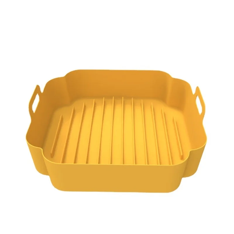 Bandeja de frigideira de ar quadrado de silicone 8 polegadas
