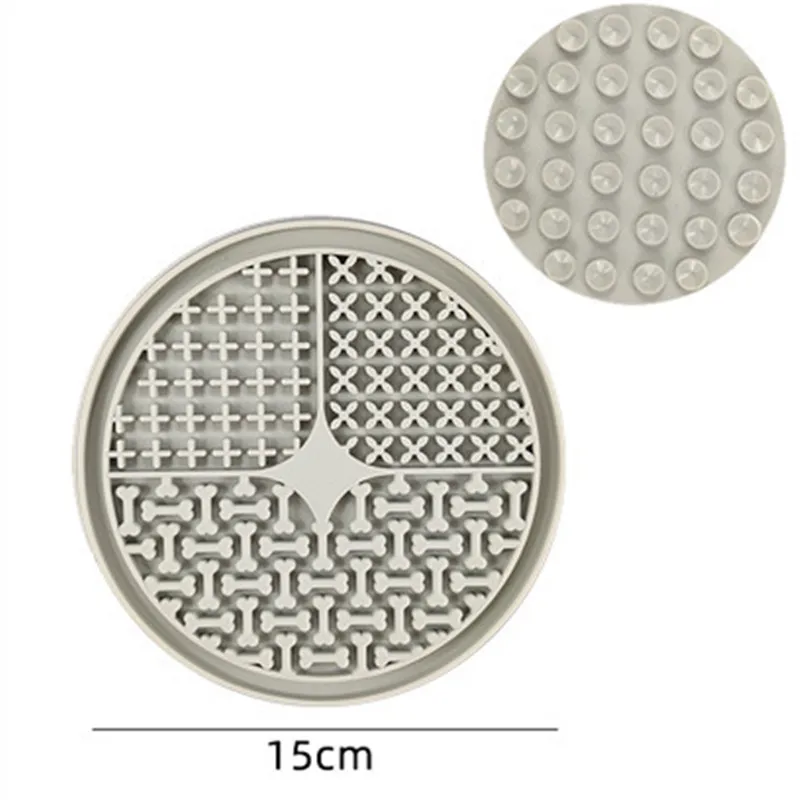 Pet Supplies Dog Cat Lick Pad Square Round Sucker Slow Food Pad Shower Distraction Pad Silicone Lick Pad Slow Food Tray