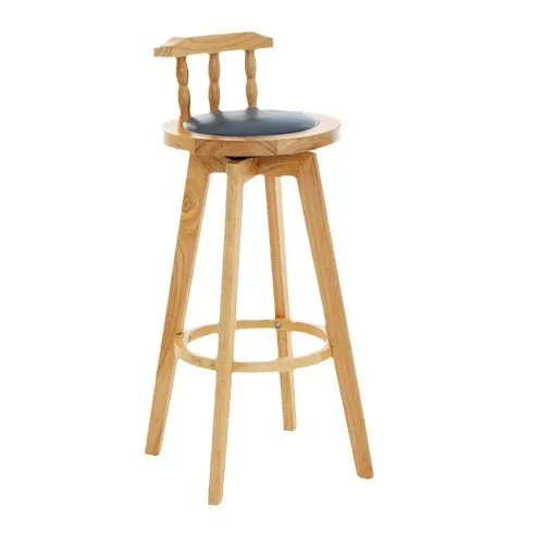 Simple log bar chair high stool bar stool solid wood stool bar cafe reception