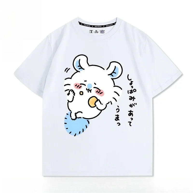 Anime Chiikawa Momonga Women Men and Kids Short Sleeve T-Shirt Cotton Soft Skin-friendly Breathable Casual Fashion Trendy Daily