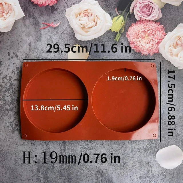 2 Holes Round Silicone Mold Cake Pastry Baking Molds Jelly Pudding Soap Form Ice Cake Decoration Tool Disc Bread Biscuit Mould