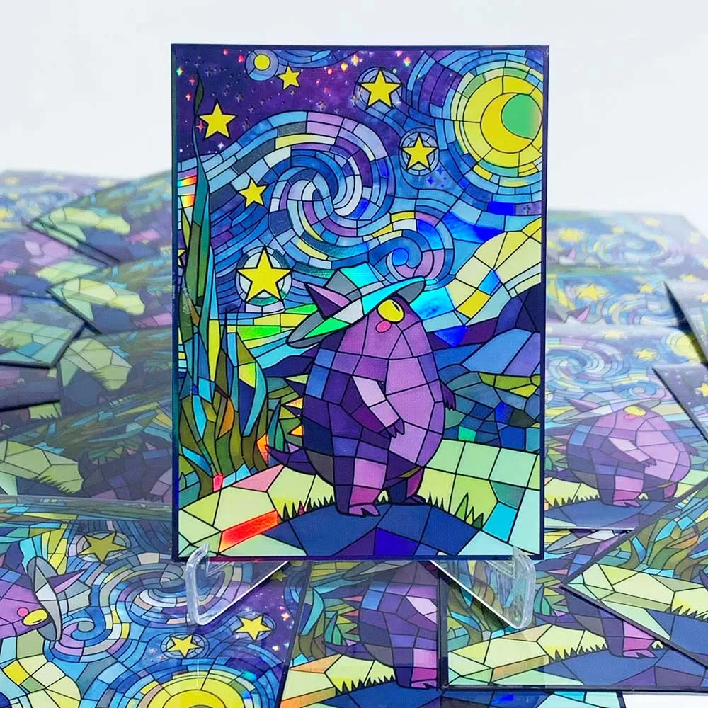 ซองใส่การ์ดโฮโลแกรมลายเกนการ์ PKM ขนาด 66x91 มม. 60 ชิ้น ขนาดมาตรฐาน สำหรับการ์ดเกม MTG/PTCG ของขวัญ