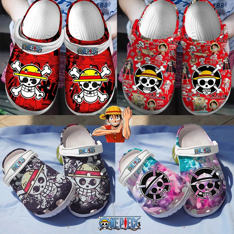 Cosplay One Piece Luffy Sommer Anime Clogs Nika Luffy Roronoa Zoro Haus Anti-Rutsch Alltags-Sandalen Outdoor-Hausschuhe Geschenk