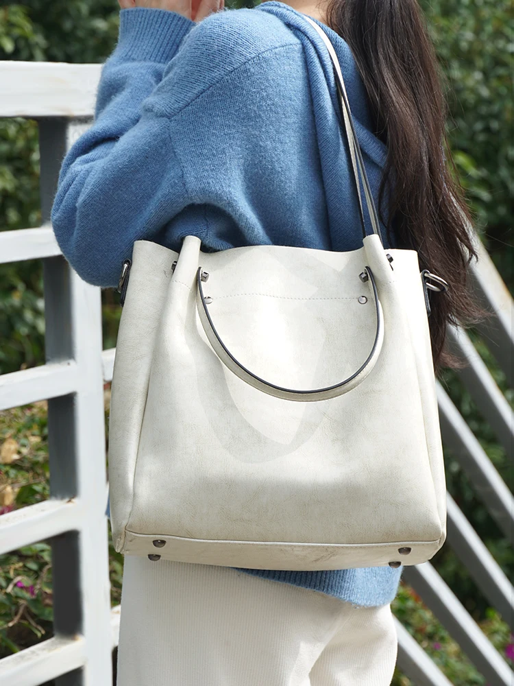 

Zency Large Women's Handbag 100% Genuine Leather Shoulder Crossbody Tote Shopper Bag