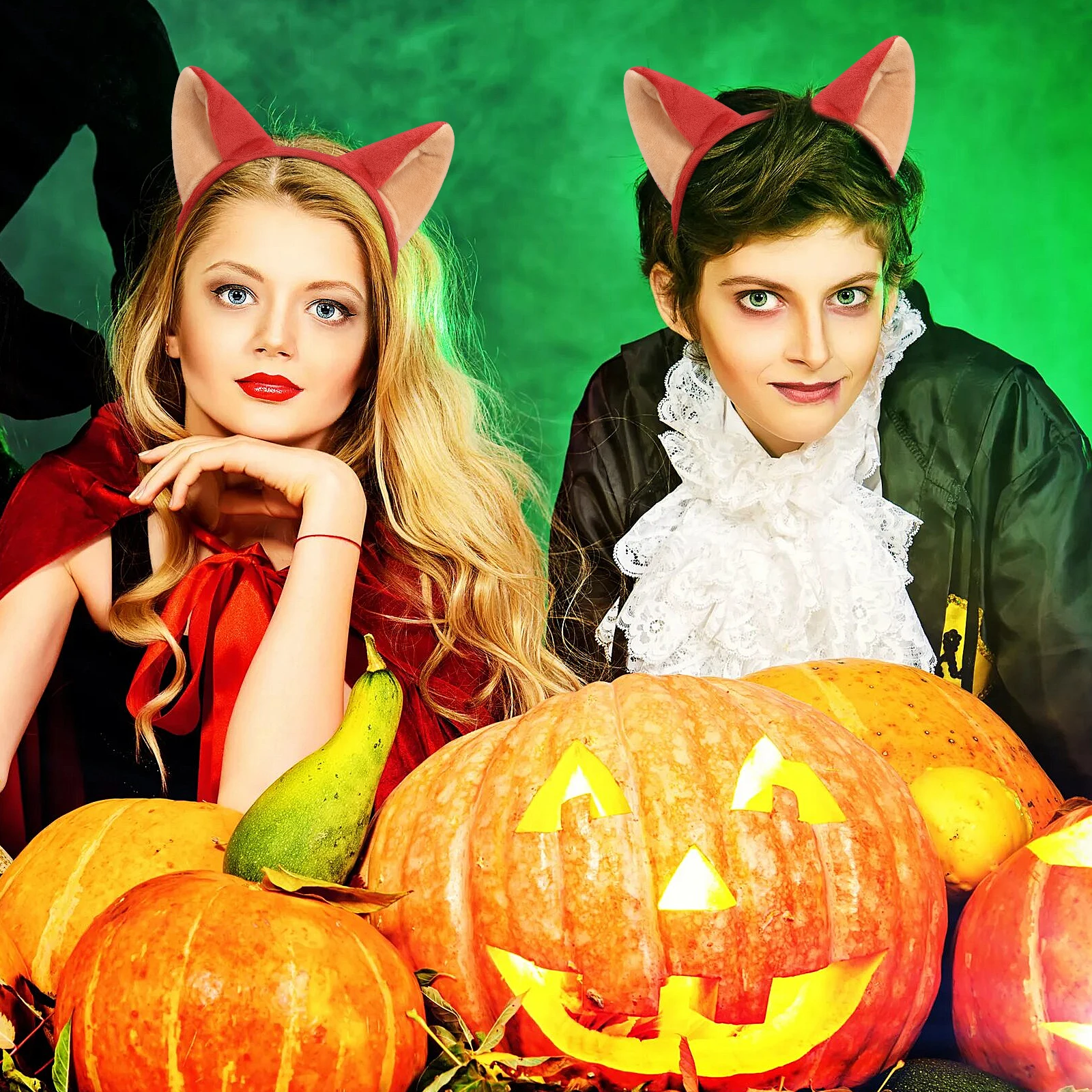 

4 шт., обруч для волос с лисьими ушками, милый мультяшный ободок для Хэллоуина, костюм для выступлений, аксессуар, обруч для волос на Хэллоуин