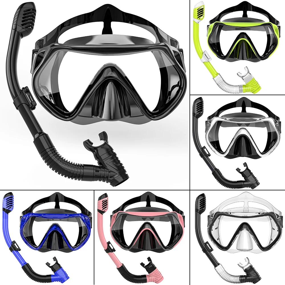 Children Snorkeling Diving Mask Set Anti-Fog HD Lenses Swimming Mask Safe Breathing Water Play Supplies Swimming Equipment