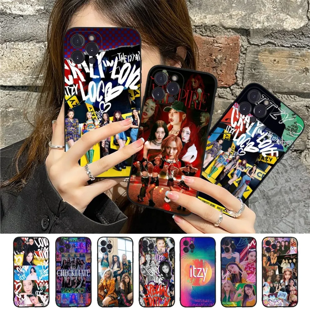Hot Kpop group-ITZY Phone Case Silicone Soft for iphone 15 14 13 12 11 Pro Mini XS MAX 8 7 6 Plus X XS XR Cover