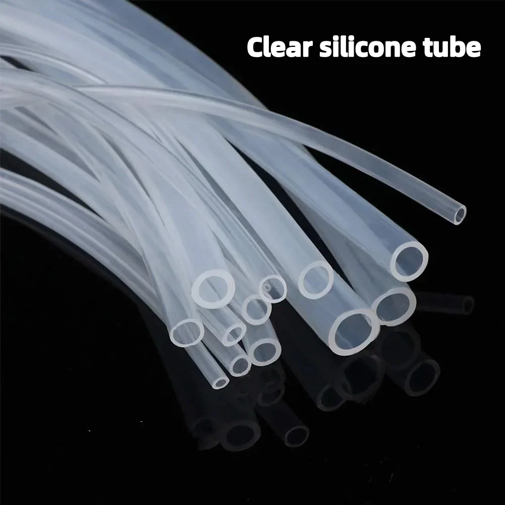 1/2/5M Food Grade Transparent Silicone Rubber Hose ID2 3 4 5 6 7 8 9 10 12 14mm ID Flexible Nontoxic Silicone Tube Clear Soft