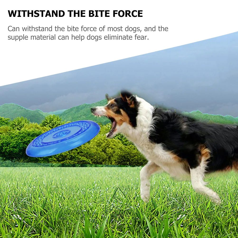 

Pet Flying Disc Toy Soft TPR Material Dog Training Plaything Cartoon Design for Small Pets Improve Mental Health