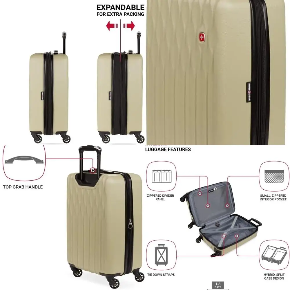 SwissGear 8018 Large Expandable Hardshell Spinner Carry-On Luggage