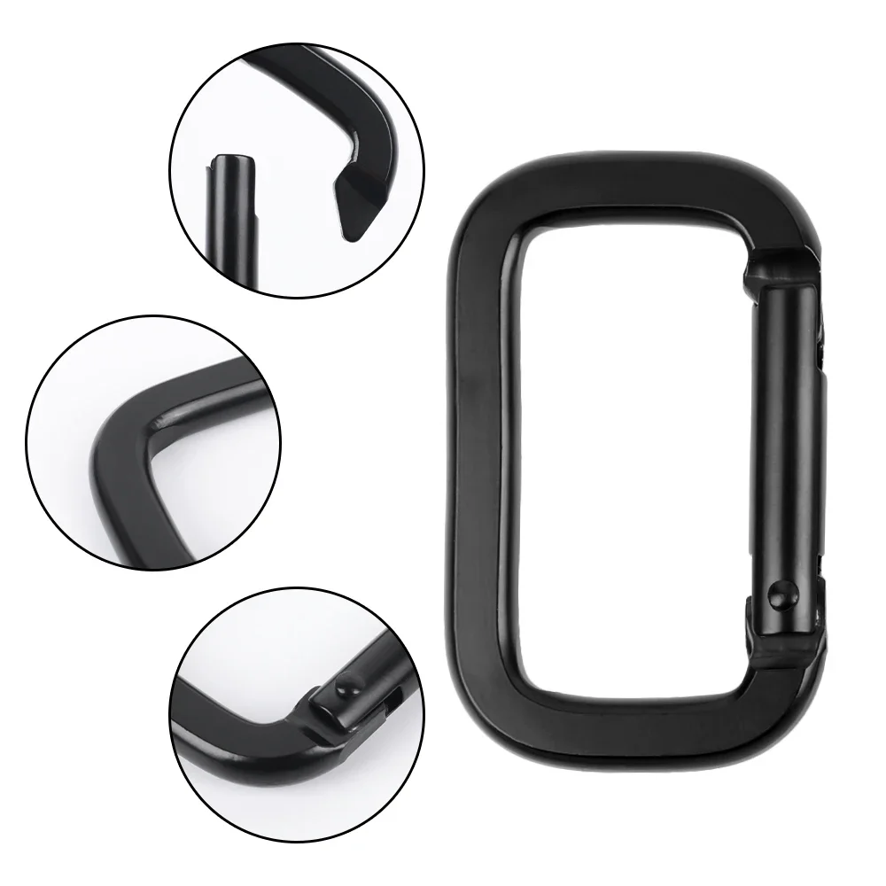 Ovale Federringe aus Aluminiumlegierung, Taschenriemen-Schnallen, Beschichtete Clips, Karabiner für Geldbörsen und Handtaschen, Ovale Druckverschluss-Karabinerhaken – Detail 12