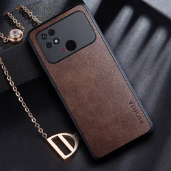 Case for Xiaomi Poco C40 coque Retro business PU leather Skin design phone cover for xiaomi poco c40 case funda capa