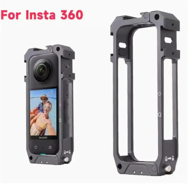 For Insta360 One X3 Aluminum Alloy Frame Border Protective Skeleton Housing /Case /Shell Action Camera Accessories Metal Protect