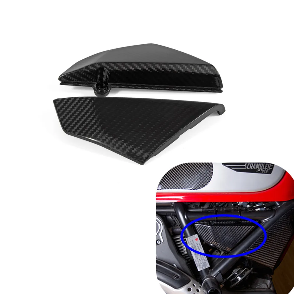 

For Ducati Scrambler Carbon Fiber Tank Side Panel Motorcycle Accessories Small Side Covers Fairing