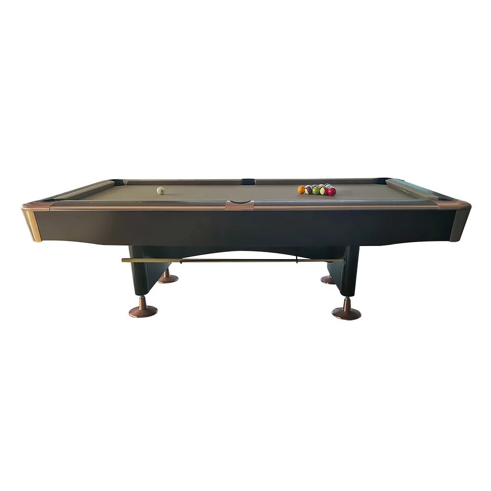 Professional 9FT Pool Table Slate Bed 9 Ball Fency Billiard Solid Wood 4th Generation Ball Return Rubber Pockets