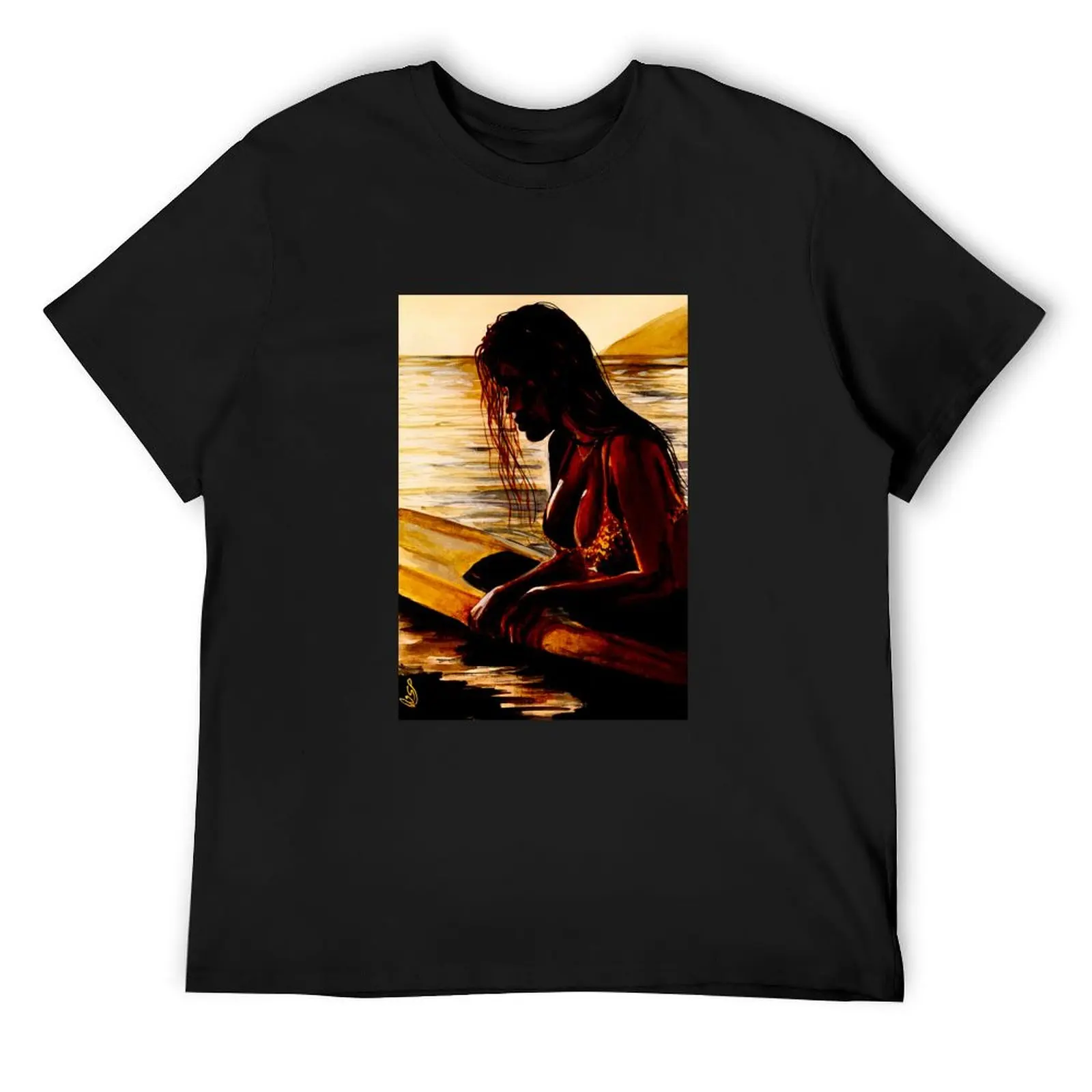 

Girl surfer T-Shirt cute tops korean fashion hippie clothes fitted t shirts for men