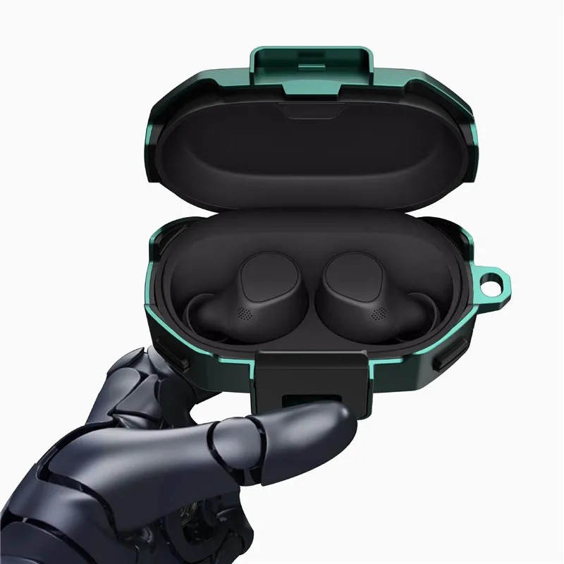 สำหรับ Jabra Elite7 Pro/7Active เกราะหรูหราล็อค Elite7 Pro หูฟัง Funda Protector พร้อมพวงกุญแจสำหรับ Jabra elite7Active