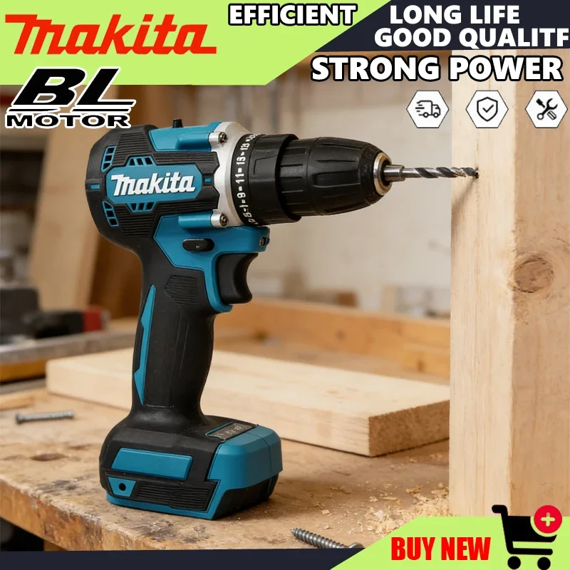 

Аккумуляторная ударная бесщеточная дрель-шуруповерт Makita DDF485 18В, 10 мм, LXT, компактная, многофункциональная