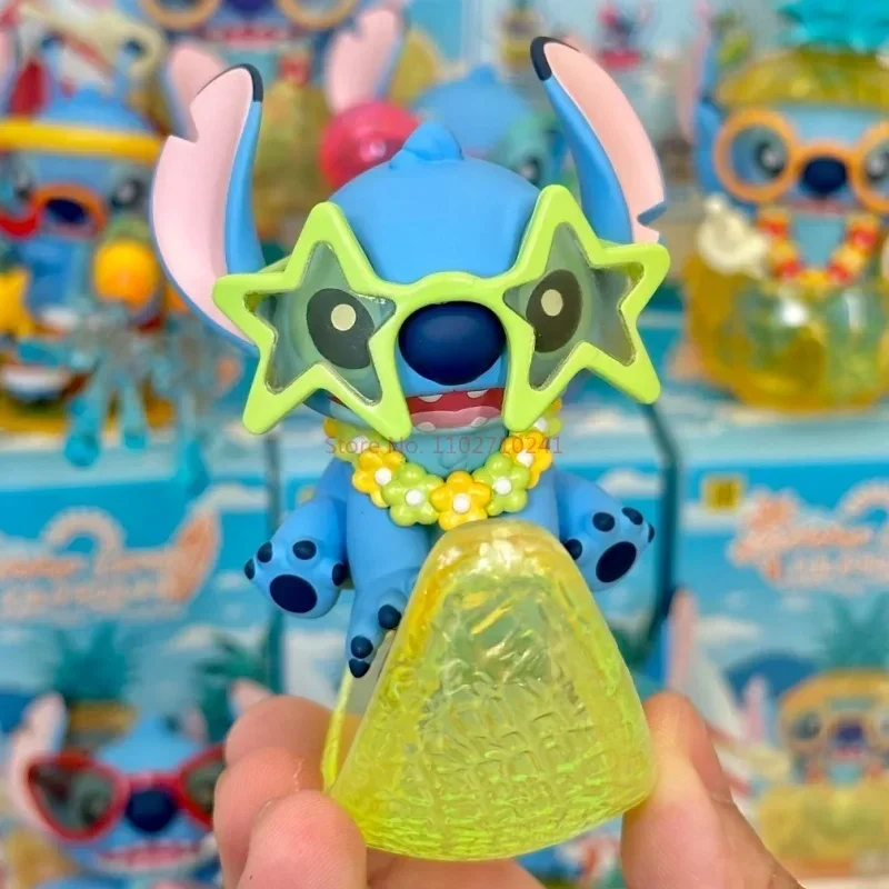 Disney-Figurines d'action de dessin animé Stitch, série originale de carnaval d'été, modèle d'anime Kawaii, jouet de beurre, cadeau de collection de bureau