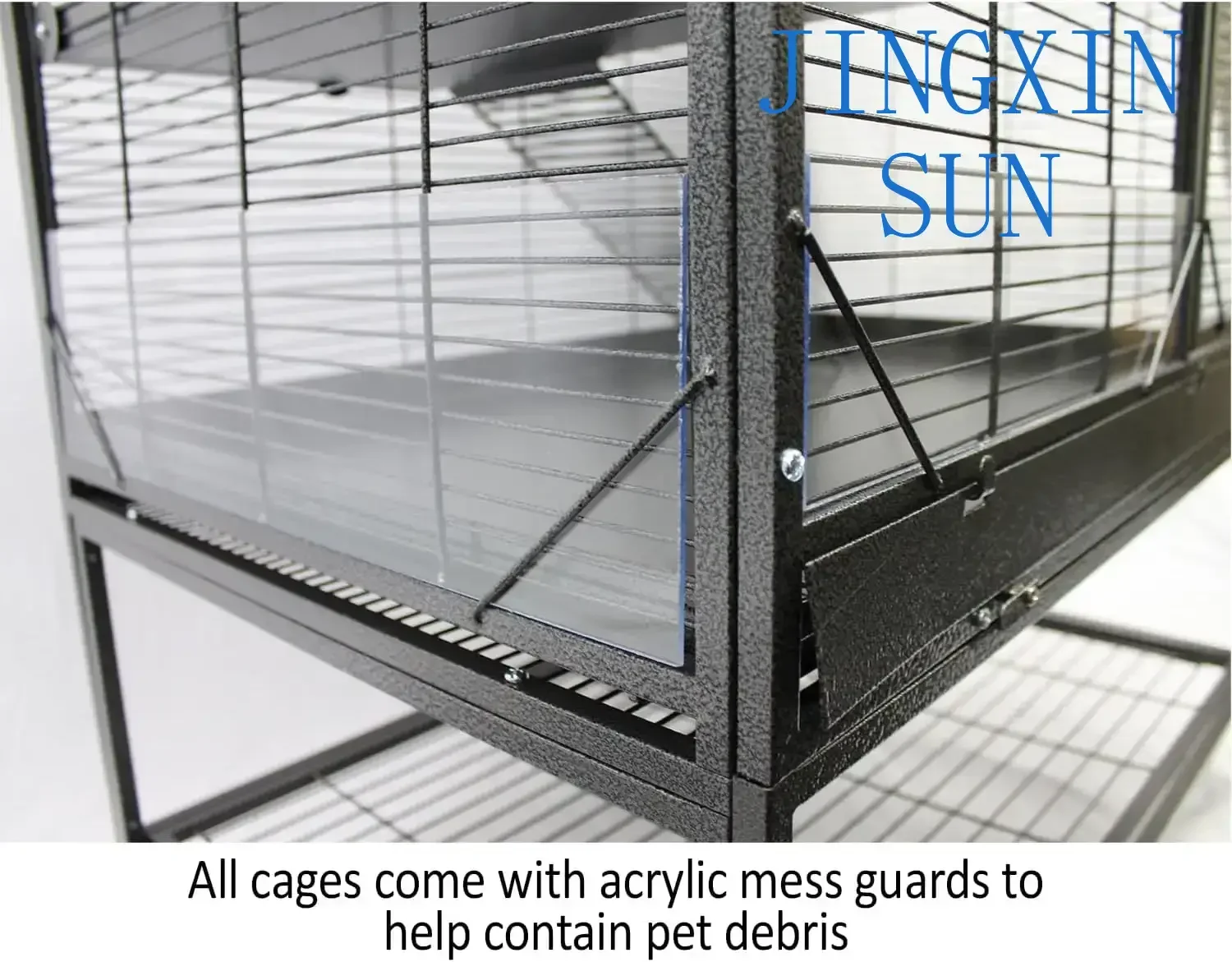 Nordic 2-Level Durable All-Metal Mansion Cage for Chinchillas, Ferrets, Rats