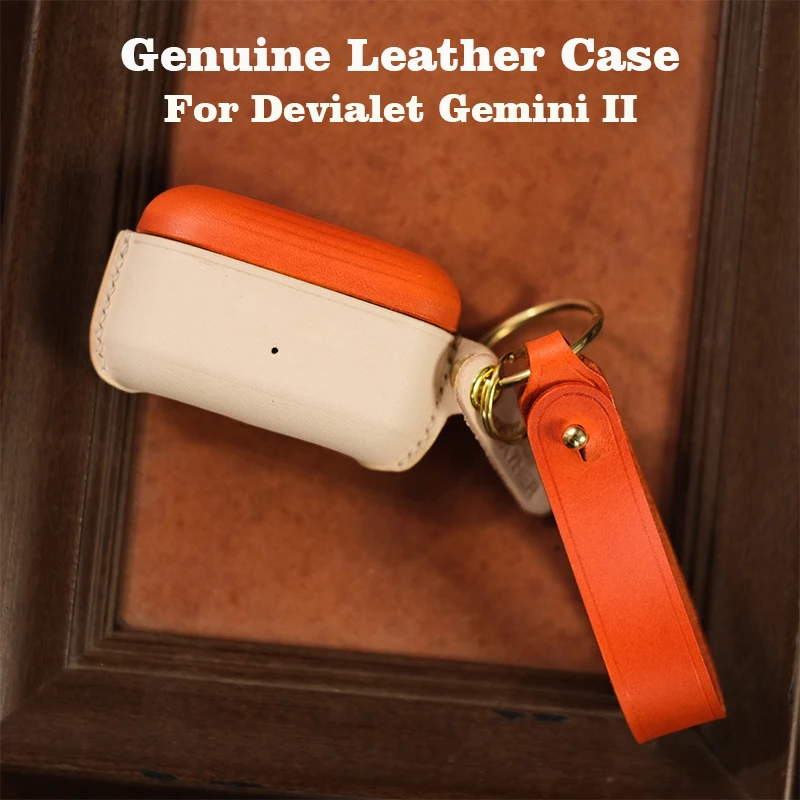 

Genuine Leather For Devialet Gemini II Case Luxury Real Leather Custom Made Handmade Cover Bluetooth Earphone Cases