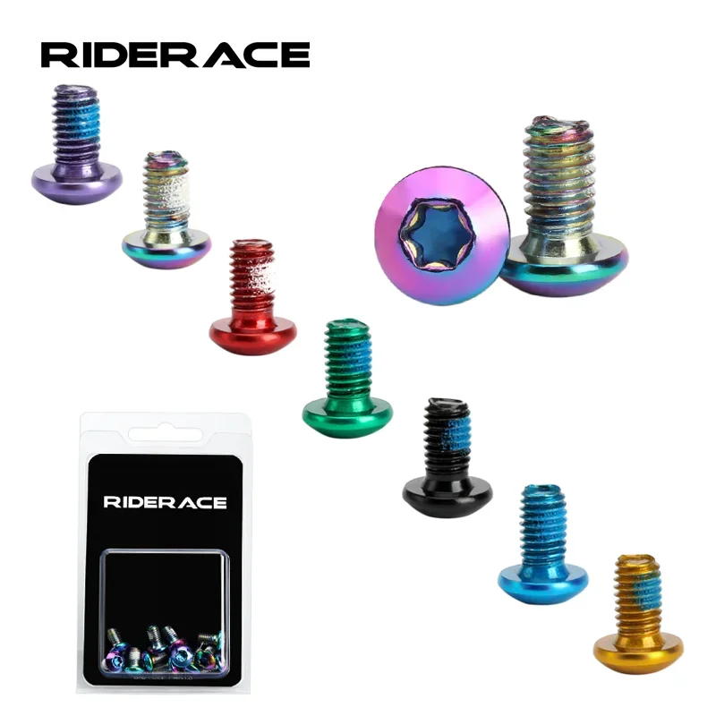 

Bicycle 12pcs Disc Brake Rotor Torx Bolts T25 M5x9mm Stainless Steel Road Bike Fixing Screws Colorful Cycling Accessory MTB Part